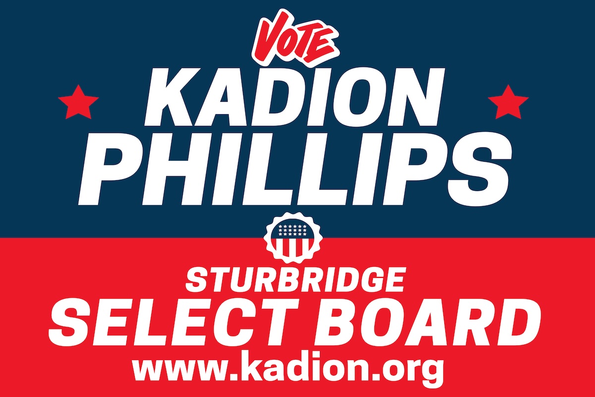 Kadion Phillips campaign banner with family