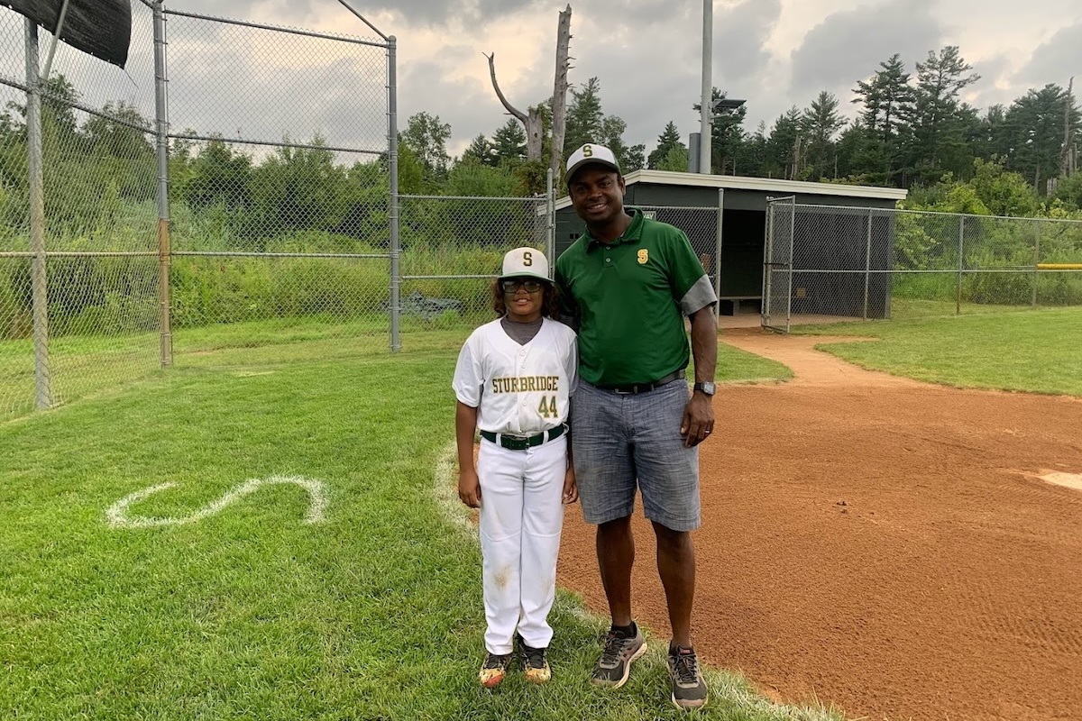 Youth baseball game in Sturbridge