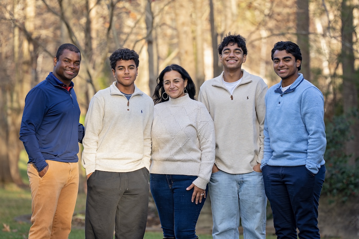 Kadion Phillips with his family