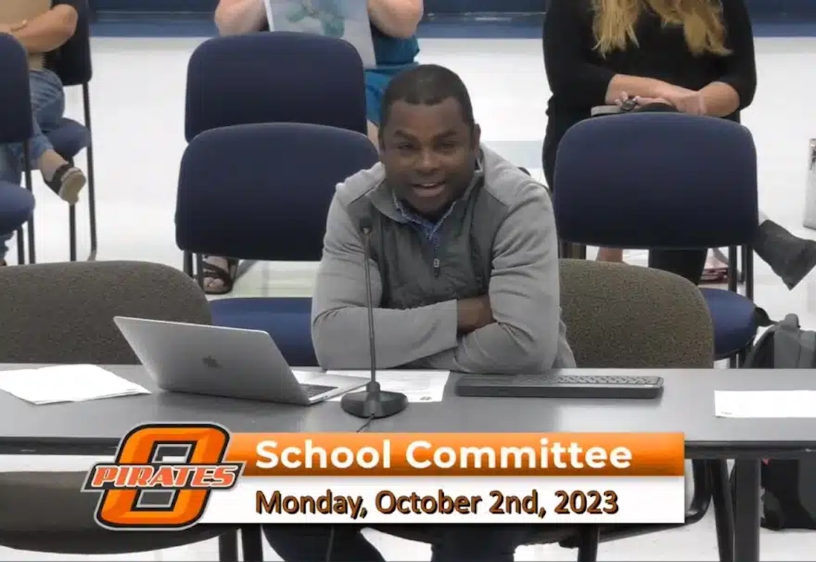 Kadion presenting to Oxford School Committee